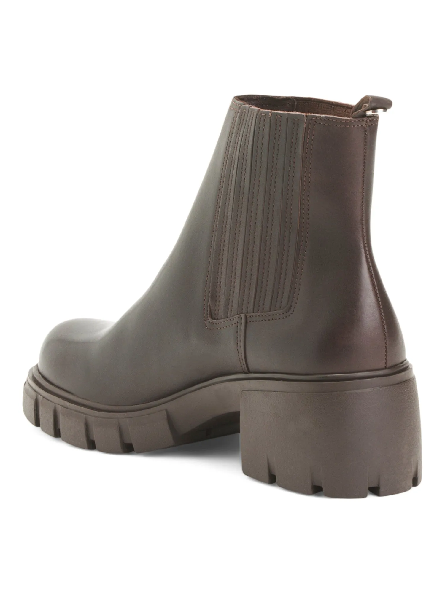 Steve Madden Rankel Made In Brazil Leather Lug Boots - Brown