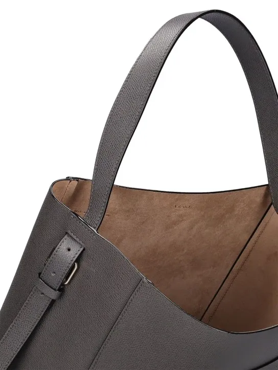 Valextra   Medium soft grained leather tote bag 